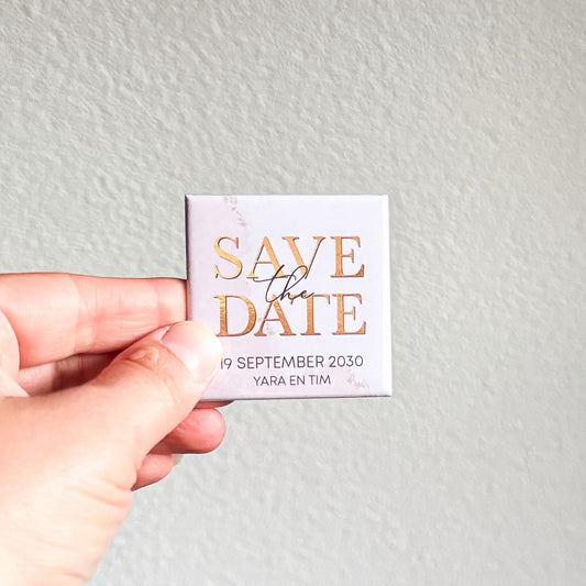 Save the date Trendy Goud
