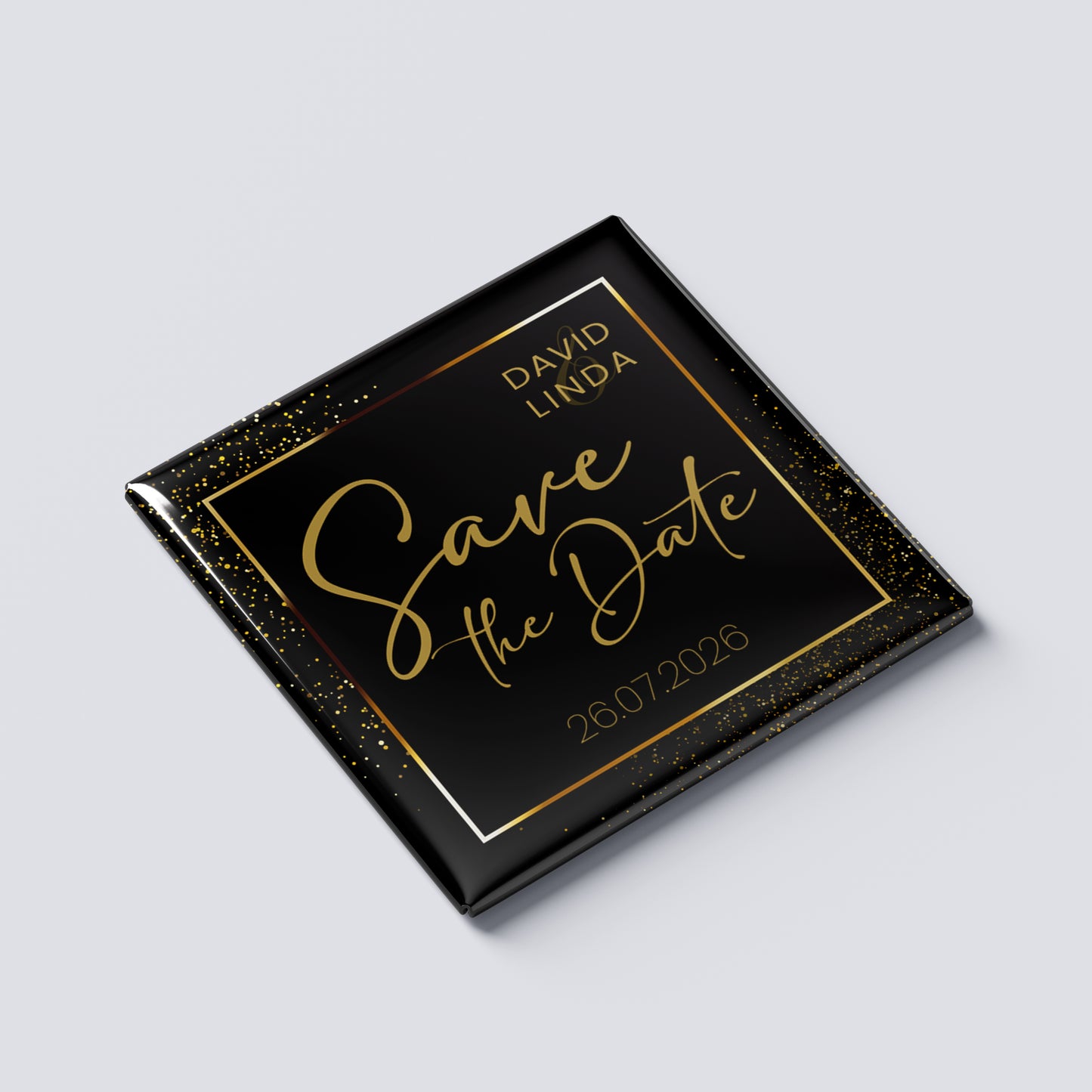 Save the date Luxe Zwart