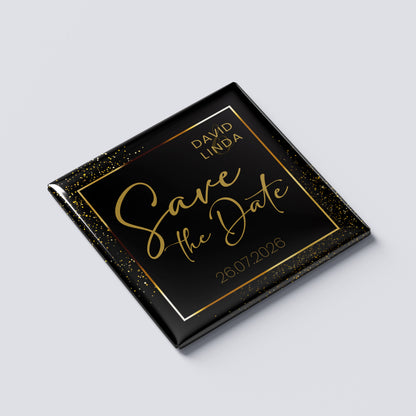 Save the date Luxe Zwart