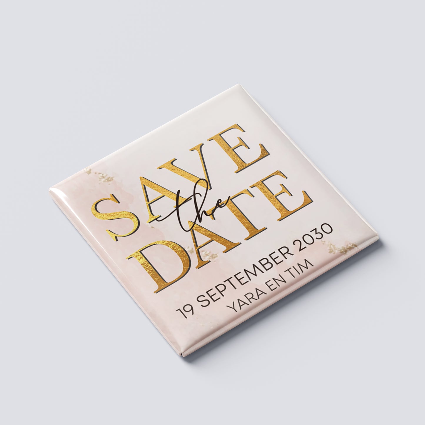 Save the date Trendy Goud