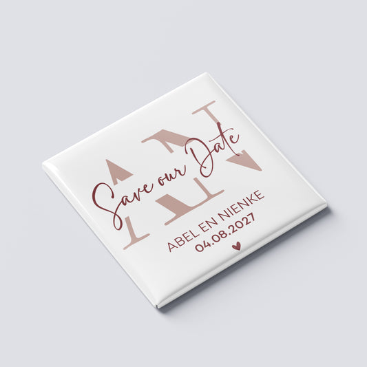 Save the date magnet 5x5 cm